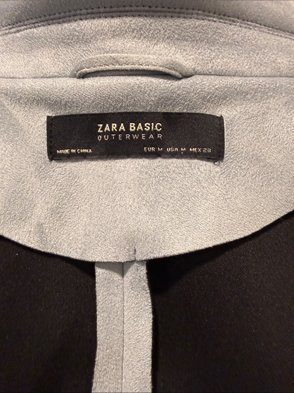 Zara Light Gray/Blue Women's Long Trench Coat - Picture 6 of 7
